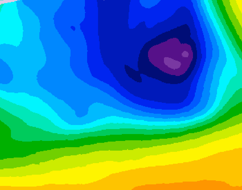 GDPS 500 millibar geopotential height 114 hour forecast chart for Canada based on 2026/03/26 1200Z data