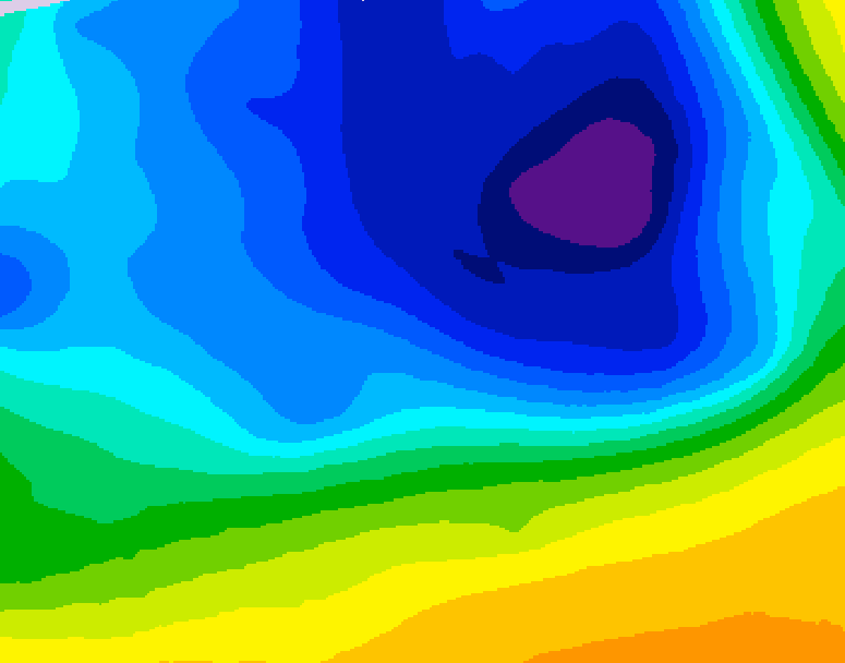GDPS 500 millibar geopotential height 120 hour forecast chart for Canada based on 2026/03/26 1200Z data