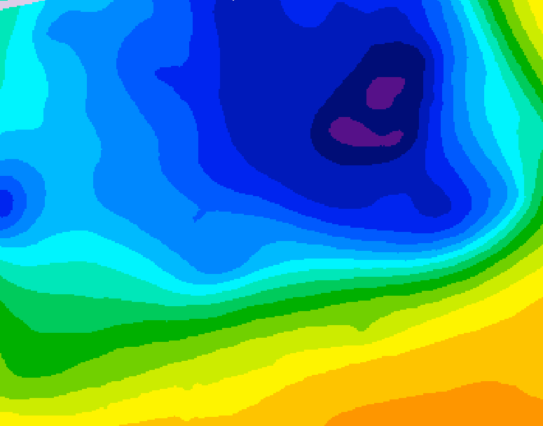 GDPS 500 millibar geopotential height 126 hour forecast chart for Canada based on 2026/03/26 1200Z data