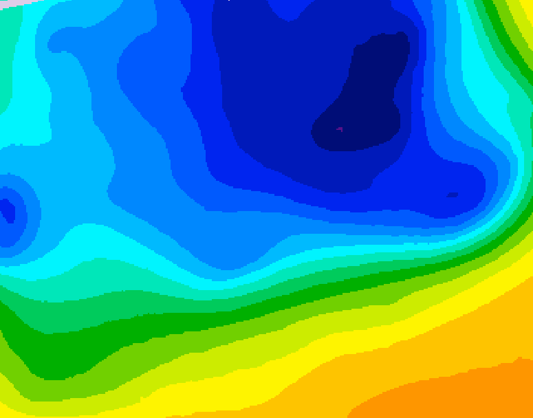 GDPS 500 millibar geopotential height 132 hour forecast chart for Canada based on 2026/03/26 1200Z data