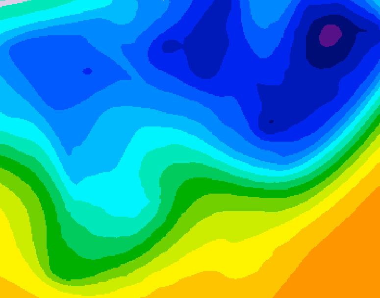 GDPS 500 millibar geopotential height 198 hour forecast chart for Canada based on 2026/03/26 1200Z data