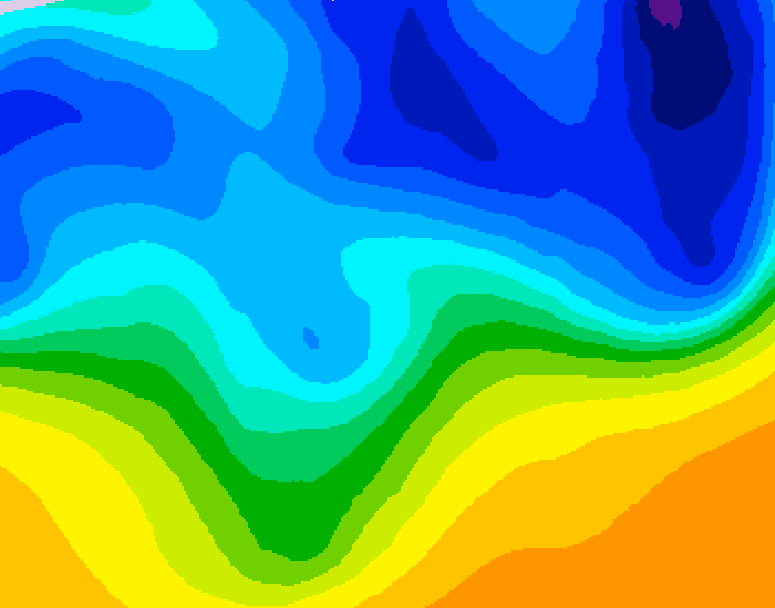 GDPS 500 millibar geopotential height 222 hour forecast chart for Canada based on 2026/03/26 1200Z data