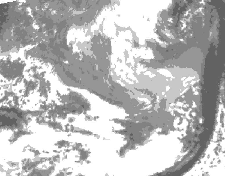 GDPS total cloud 072 hour forecast chart for Canada based on 2026/03/26 0000Z data