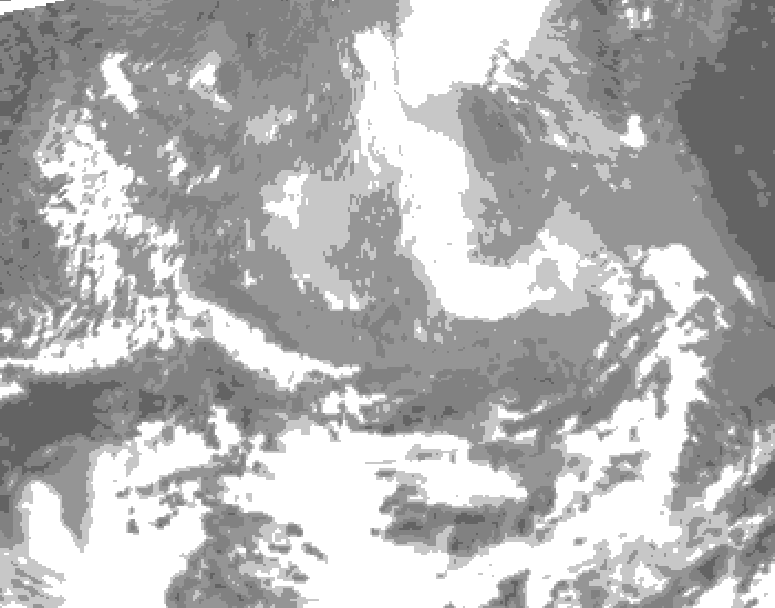 GDPS total cloud 096 hour forecast chart for Canada based on 2026/03/26 0000Z data