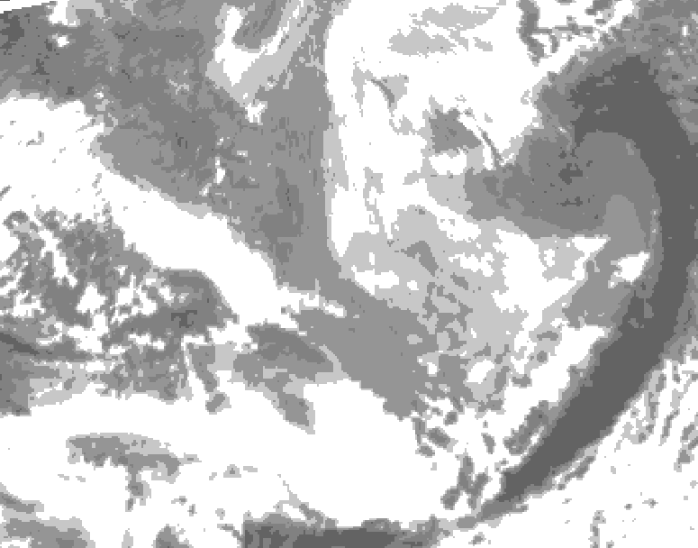 GDPS total cloud 042 hour forecast chart for Canada based on 2026/03/26 1200Z data