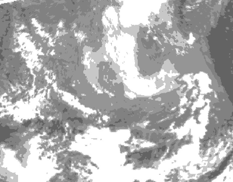 GDPS total cloud 084 hour forecast chart for Canada based on 2026/03/26 1200Z data