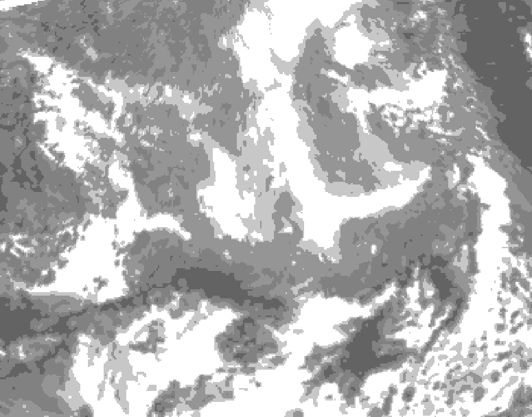 GDPS total cloud 102 hour forecast chart for Canada based on 2026/03/26 1200Z data
