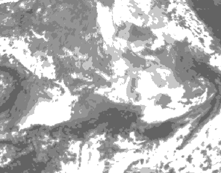 GDPS total cloud 126 hour forecast chart for Canada based on 2026/03/26 1200Z data