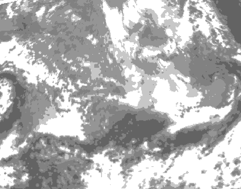 GDPS total cloud 132 hour forecast chart for Canada based on 2026/03/26 1200Z data