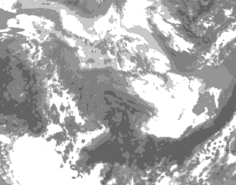 GDPS total cloud 216 hour forecast chart for Canada based on 2026/03/26 1200Z data