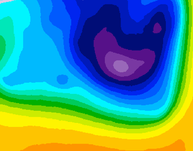 GDPS 500 millibar geopotential height 048 hour forecast chart for Canada based on 2026/03/27 0000Z data