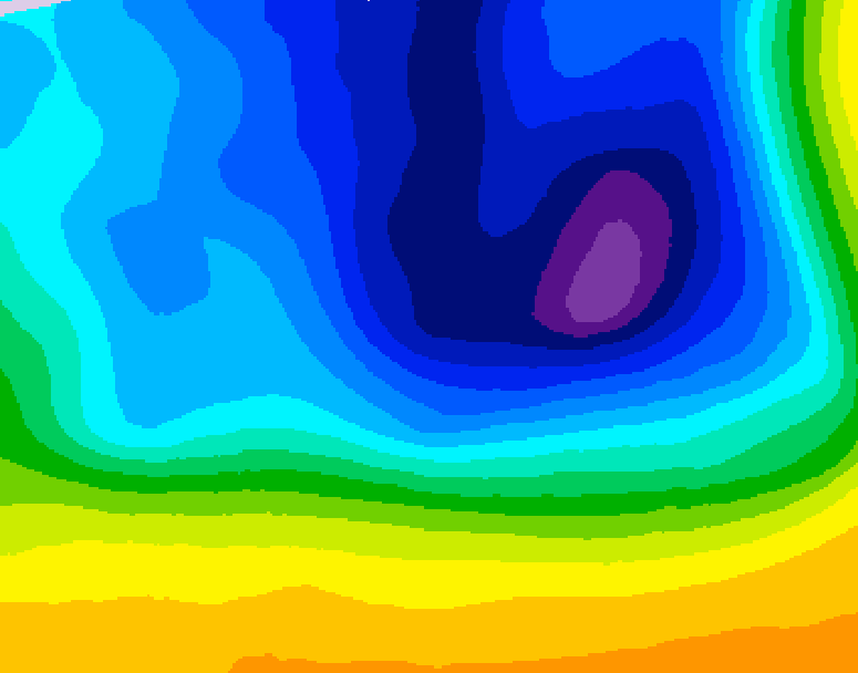 GDPS 500 millibar geopotential height 072 hour forecast chart for Canada based on 2026/03/27 0000Z data