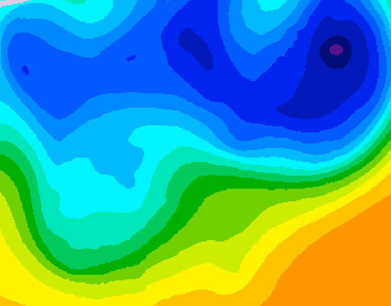 GDPS 500 millibar geopotential height 180 hour forecast chart for Canada based on 2026/03/27 0000Z data