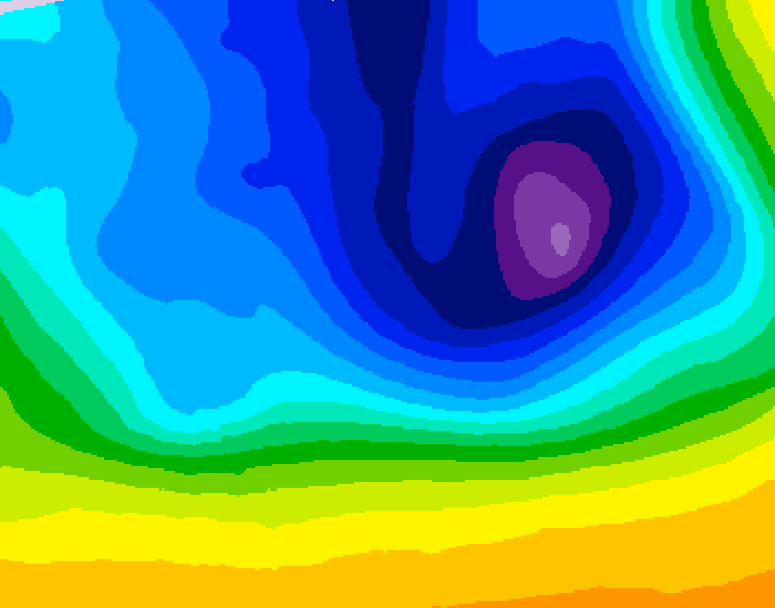 GDPS 500 millibar geopotential height 072 hour forecast chart for Canada based on 2026/03/27 1200Z data