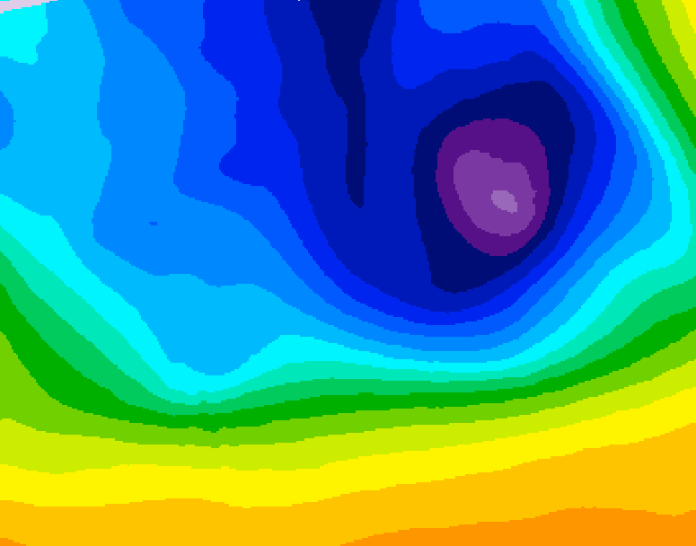 GDPS 500 millibar geopotential height 078 hour forecast chart for Canada based on 2026/03/27 1200Z data