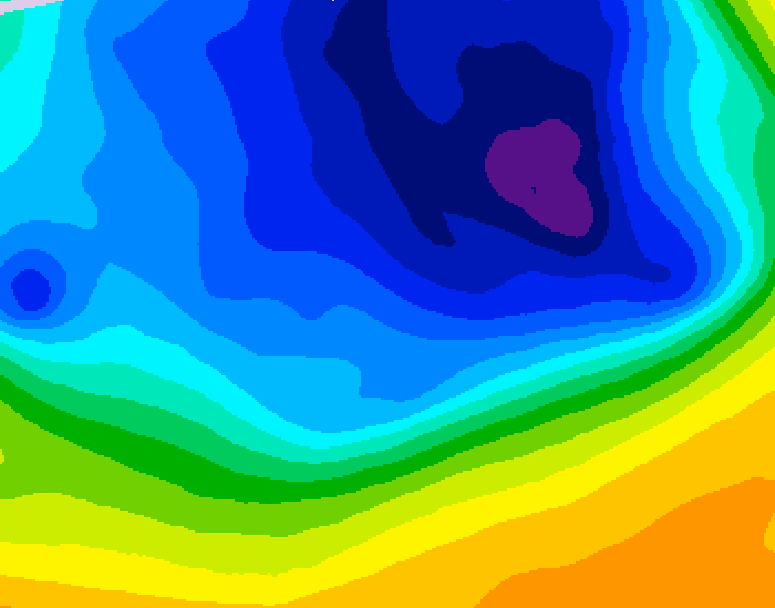 GDPS 500 millibar geopotential height 102 hour forecast chart for Canada based on 2026/03/27 1200Z data