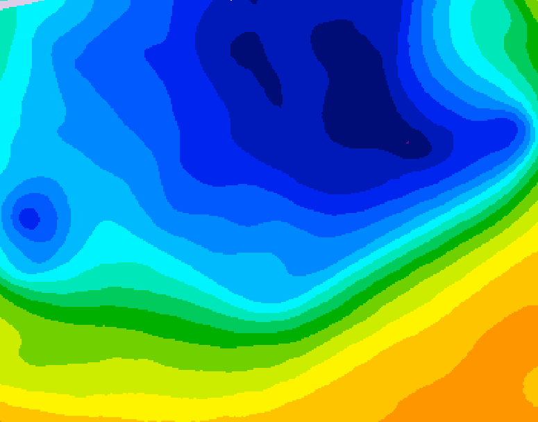 GDPS 500 millibar geopotential height 114 hour forecast chart for Canada based on 2026/03/27 1200Z data