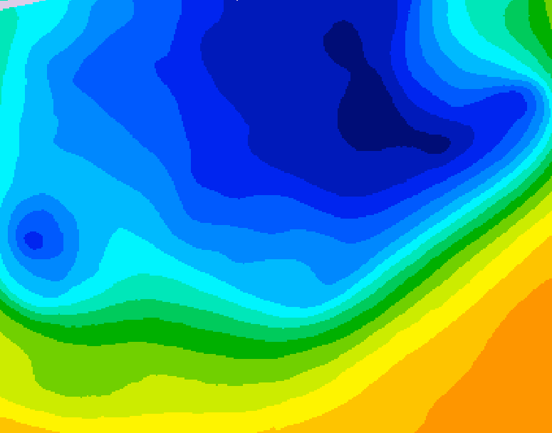 GDPS 500 millibar geopotential height 120 hour forecast chart for Canada based on 2026/03/27 1200Z data
