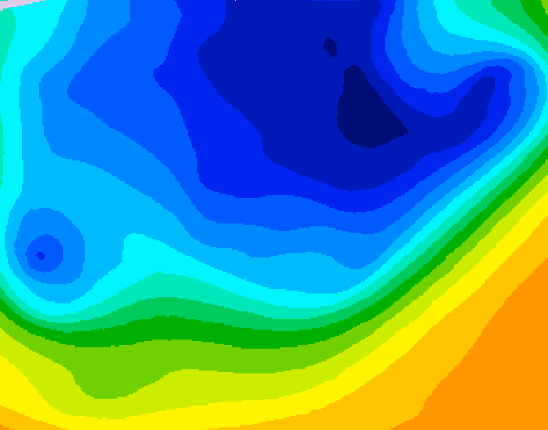 GDPS 500 millibar geopotential height 126 hour forecast chart for Canada based on 2026/03/27 1200Z data