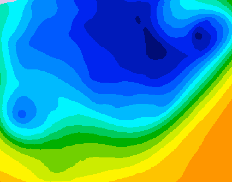 GDPS 500 millibar geopotential height 132 hour forecast chart for Canada based on 2026/03/27 1200Z data
