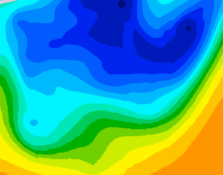 GDPS 500 millibar geopotential height 150 hour forecast chart for Canada based on 2026/03/27 1200Z data