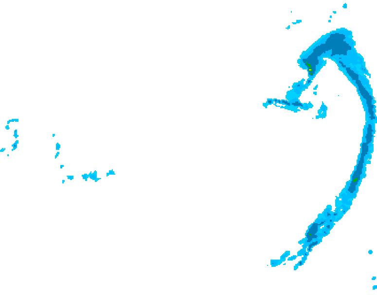GDPS precipitation 018 hour forecast chart for Canada based on 2026/03/27 1200Z data
