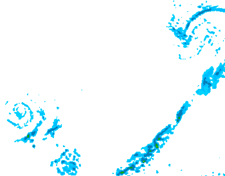 GDPS precipitation 132 hour forecast chart for Canada based on 2026/03/27 1200Z data