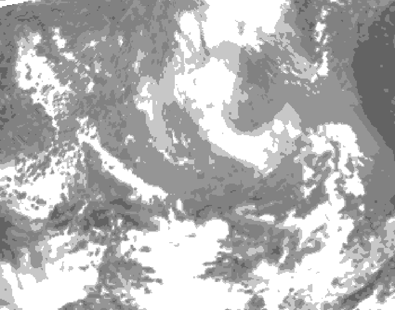 GDPS total cloud 072 hour forecast chart for Canada based on 2026/03/27 0000Z data