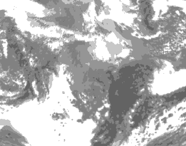 GDPS total cloud 234 hour forecast chart for Canada based on 2026/03/27 0000Z data
