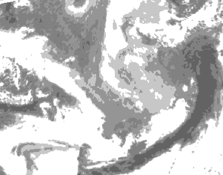 GDPS total cloud 006 hour forecast chart for Canada based on 2026/03/27 1200Z data