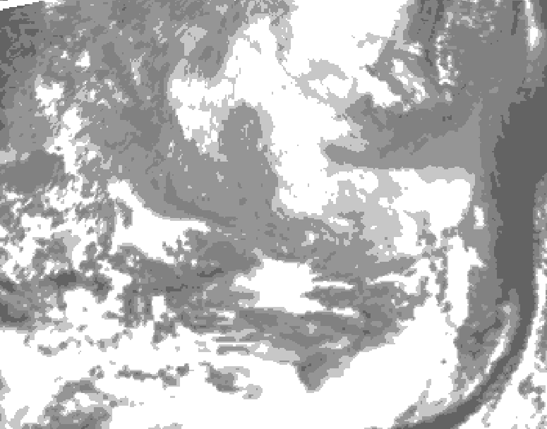 GDPS total cloud 042 hour forecast chart for Canada based on 2026/03/27 1200Z data