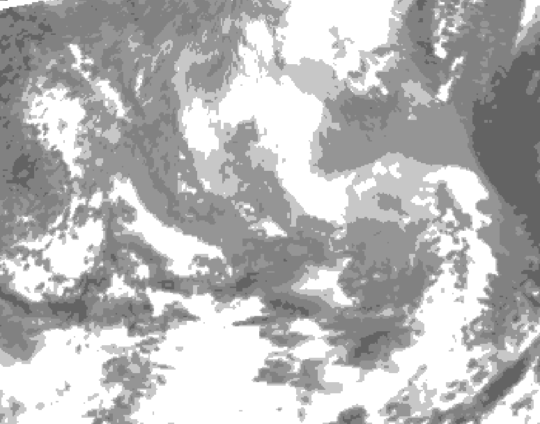 GDPS total cloud 054 hour forecast chart for Canada based on 2026/03/27 1200Z data