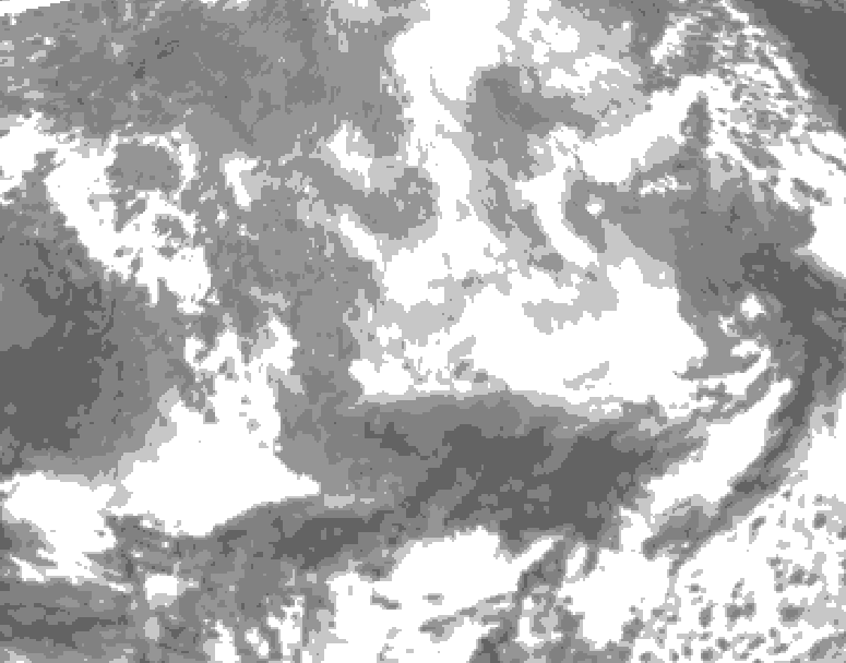GDPS total cloud 096 hour forecast chart for Canada based on 2026/03/27 1200Z data