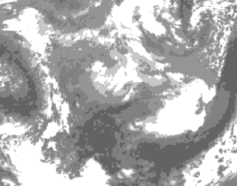 GDPS total cloud 174 hour forecast chart for Canada based on 2026/03/27 1200Z data
