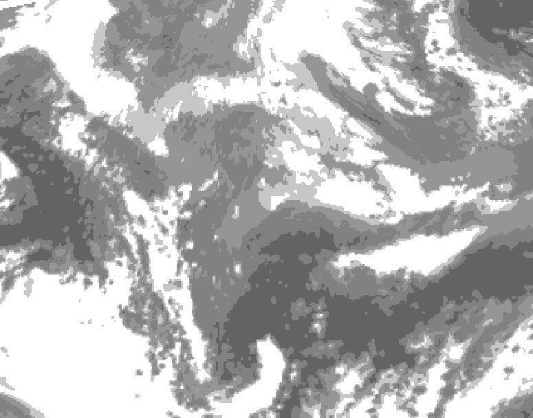 GDPS total cloud 204 hour forecast chart for Canada based on 2026/03/27 1200Z data