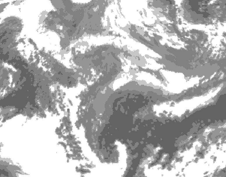 GDPS total cloud 210 hour forecast chart for Canada based on 2026/03/27 1200Z data