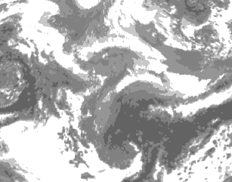 GDPS total cloud 216 hour forecast chart for Canada based on 2026/03/27 1200Z data