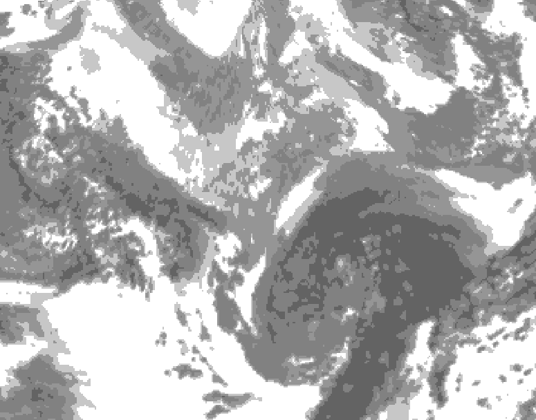 GDPS total cloud 234 hour forecast chart for Canada based on 2026/03/27 1200Z data