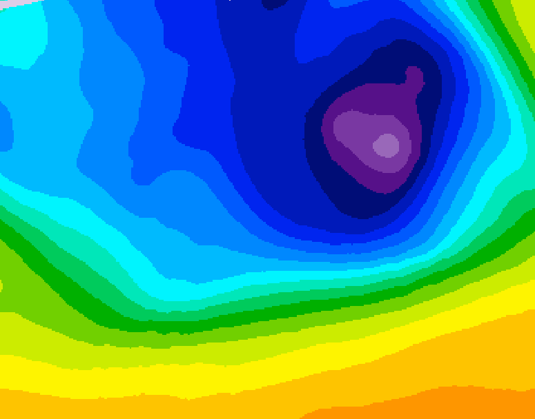 GDPS 500 millibar geopotential height 072 hour forecast chart for Canada based on 2026/03/28 0000Z data