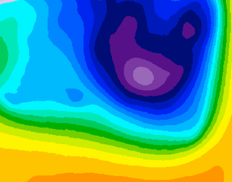 GDPS 500 millibar geopotential height 012 hour forecast chart for Canada based on 2026/03/28 1200Z data