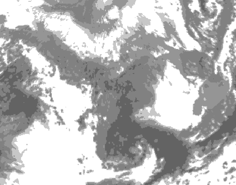 GDPS total cloud 210 hour forecast chart for Canada based on 2026/03/28 0000Z data