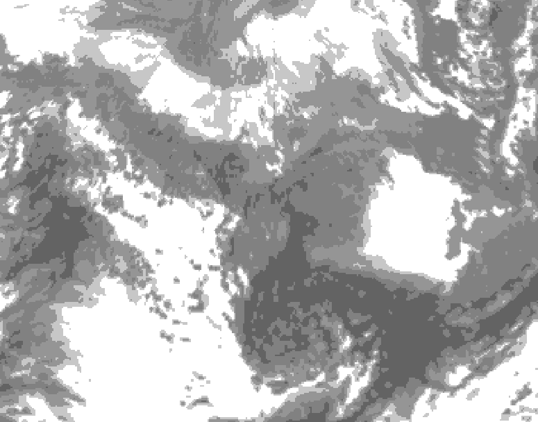 GDPS total cloud 216 hour forecast chart for Canada based on 2026/03/28 0000Z data