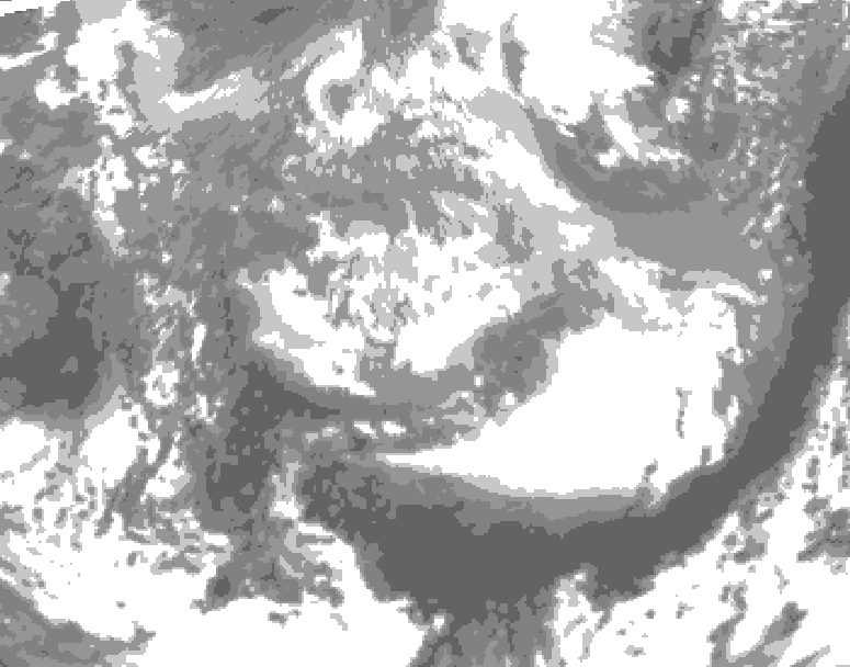 GDPS total cloud 132 hour forecast chart for Canada based on 2026/03/28 1200Z data