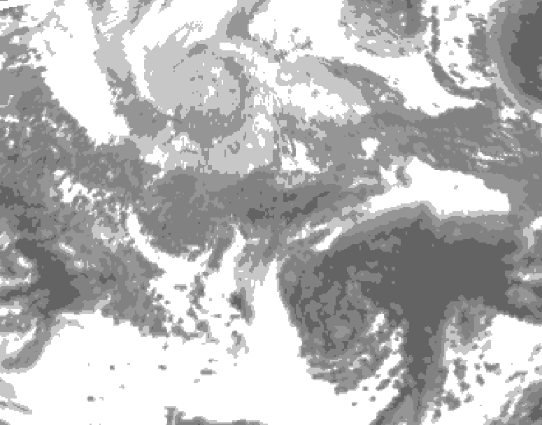 GDPS total cloud 204 hour forecast chart for Canada based on 2026/03/28 1200Z data