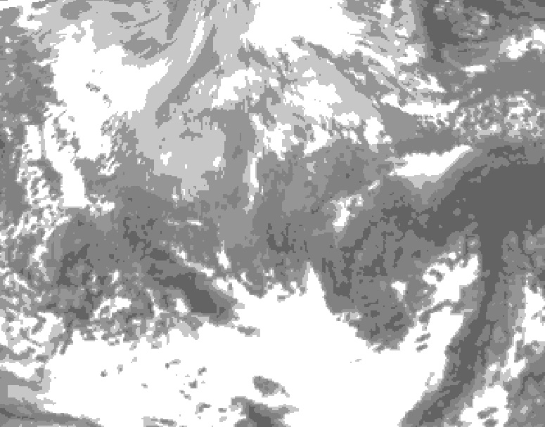 GDPS total cloud 228 hour forecast chart for Canada based on 2026/03/28 1200Z data