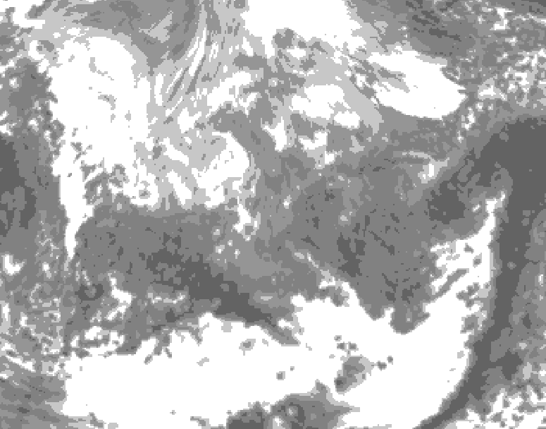 GDPS total cloud 240 hour forecast chart for Canada based on 2026/03/28 1200Z data