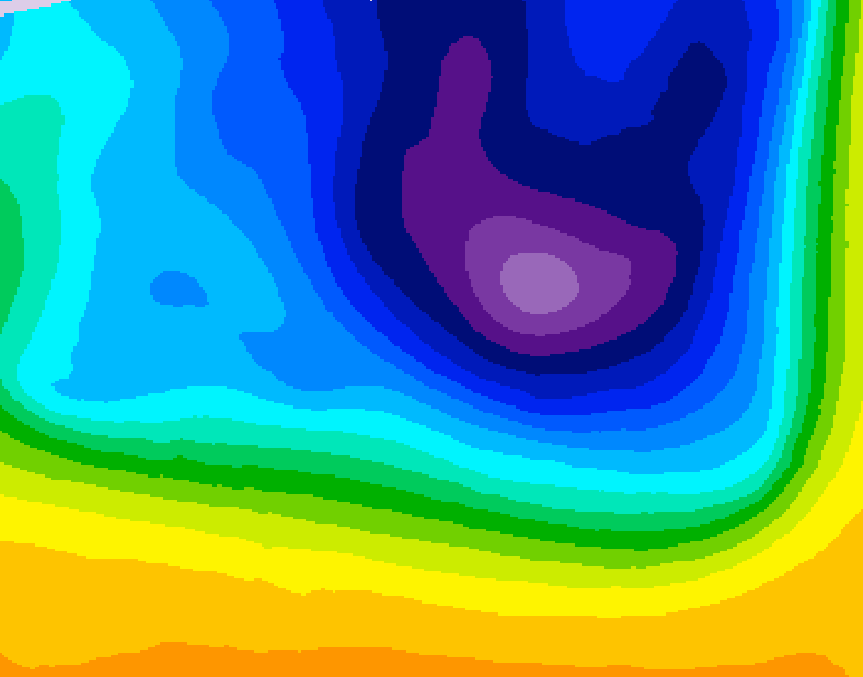 GDPS 500 millibar geopotential height 006 hour forecast chart for Canada based on 2026/03/29 0000Z data
