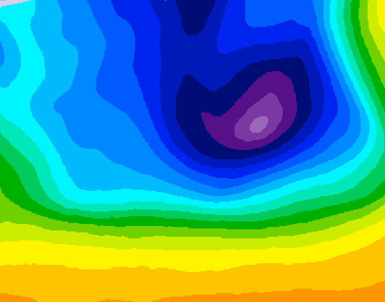GDPS 500 millibar geopotential height 030 hour forecast chart for Canada based on 2026/03/29 0000Z data