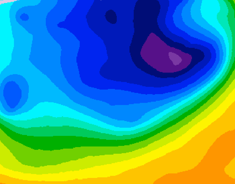 GDPS 500 millibar geopotential height 078 hour forecast chart for Canada based on 2026/03/29 0000Z data