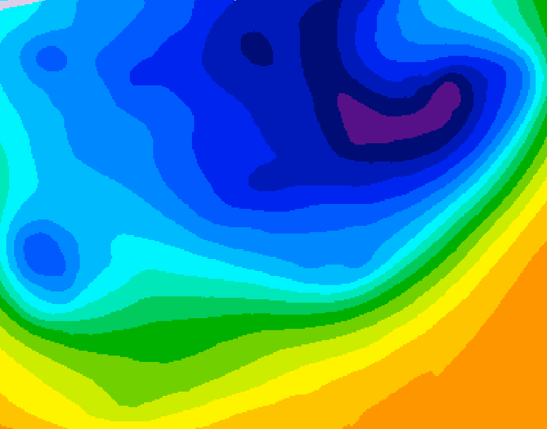 GDPS 500 millibar geopotential height 090 hour forecast chart for Canada based on 2026/03/29 0000Z data